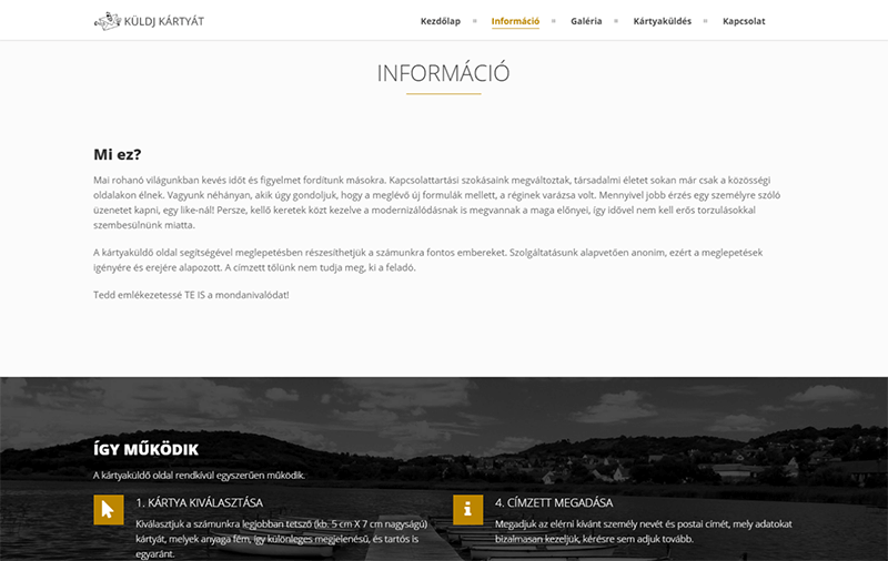 Küldj kártyát - információ